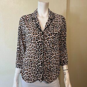 Kate Spade Leopard Pajama Top Small